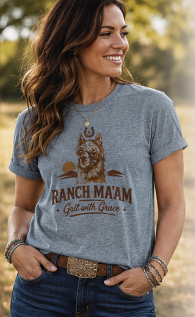 Grit with Grace LLapaca Short Sleeve T Shirt