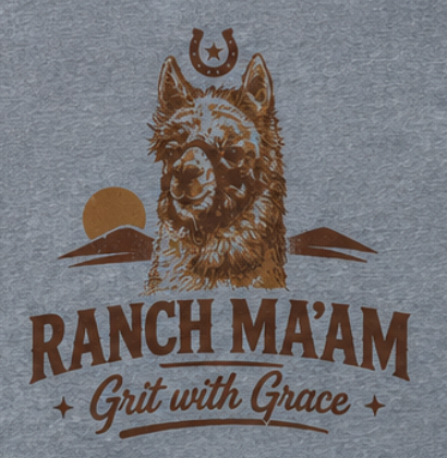 Grit with Grace LLapaca Short Sleeve T Shirt